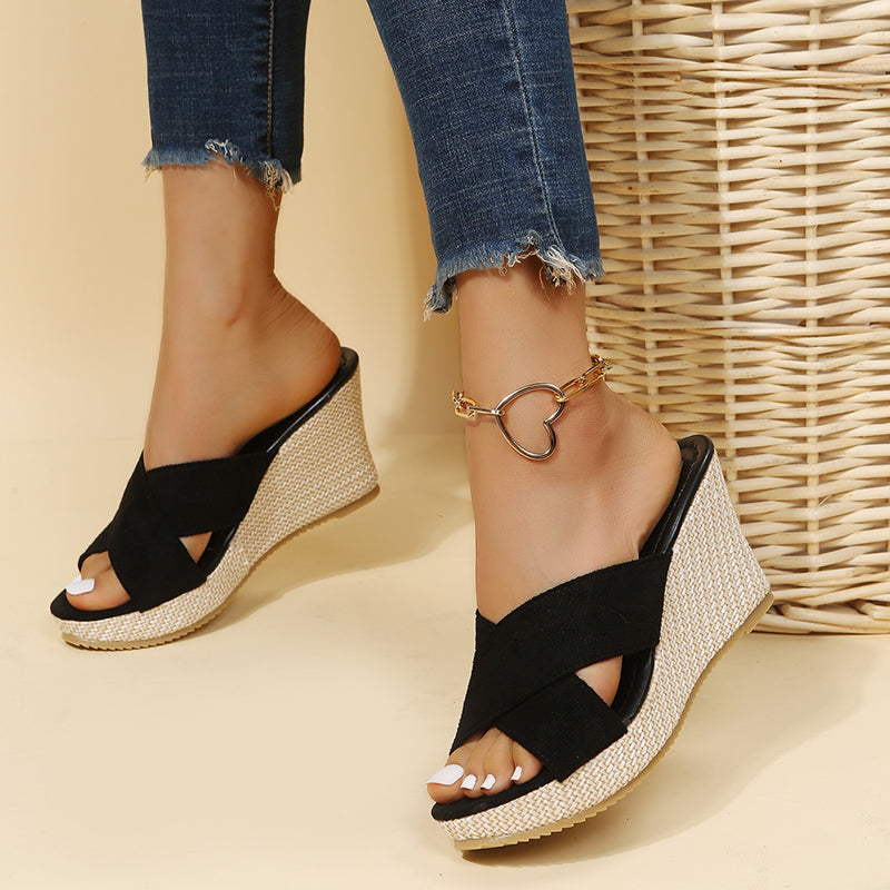 Carla Wedge Sandals — Céline de Montréal — view 3
