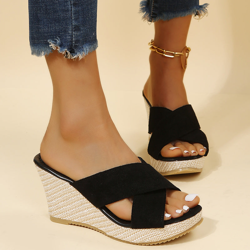 Carla Wedge Sandals — Céline de Montréal — view 4