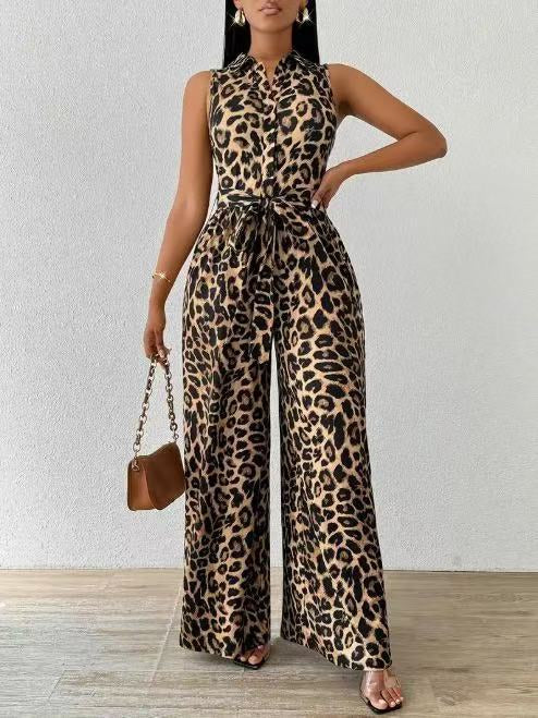 Frankie Leopard Jumpsuit Jumpsuits — Céline de Montréal