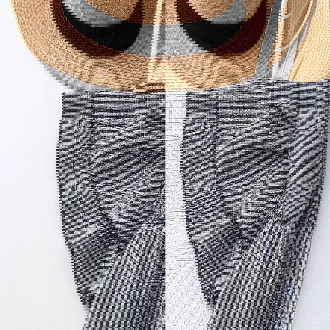 Kristel Vintage Flowy Checkered Puff Sleeve Blouse Blouses — Céline de Montréal — view 3