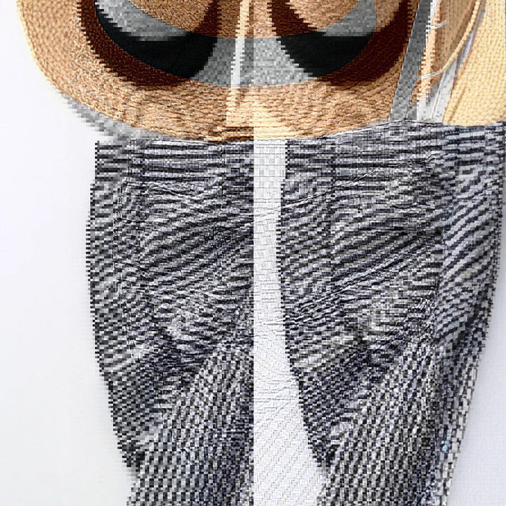 Kristel Vintage Flowy Checkered Puff Sleeve Blouse Blouses — Céline de Montréal — view 3