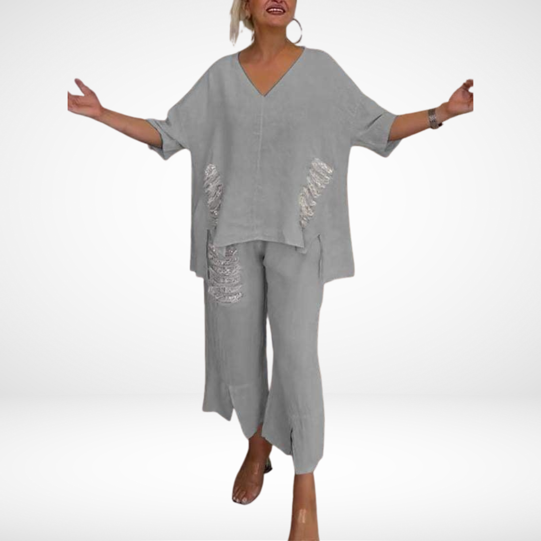 Briella Elegant Two-Piece Summer Set Summer Sets — Céline de Montréal — view 2
