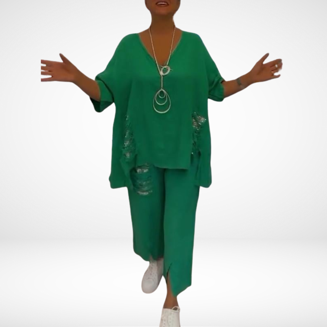 Briella Elegant Two-Piece Summer Set Summer Sets — Céline de Montréal — view 3