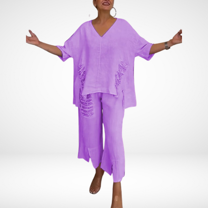 Briella Elegant Two-Piece Summer Set Summer Sets — Céline de Montréal — view 7