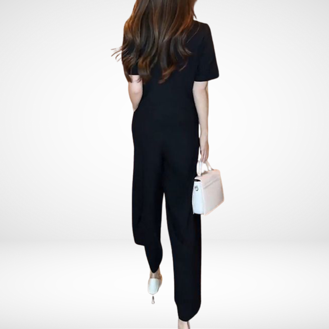 Elsie Elegant Short-Sleeve Two-Piece Set Two-Piece Sets — Céline de Montréal — view 9