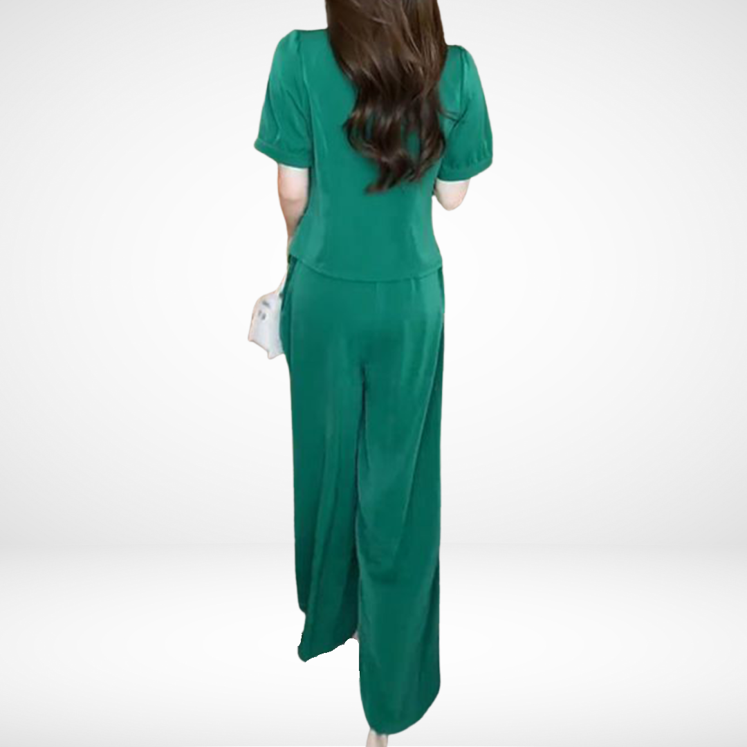 Elsie Elegant Short-Sleeve Two-Piece Set Two-Piece Sets — Céline de Montréal — view 8