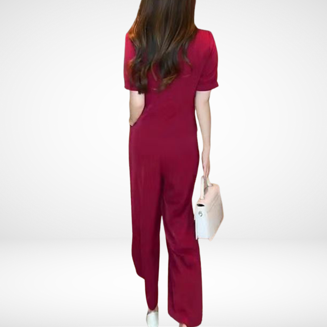 Elsie Elegant Short-Sleeve Two-Piece Set Two-Piece Sets — Céline de Montréal — view 7
