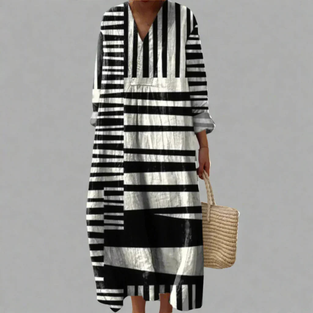 Odina Geometric Dress Dresses — Céline de Montréal