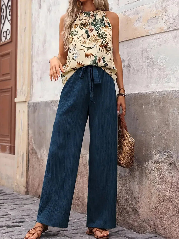 Antonette| Elegant Sleeveless Two-Piece Set Two-Piece Sets — Céline de Montréal