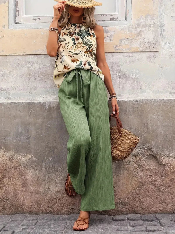 Antonette| Elegant Sleeveless Two-Piece Set Two-Piece Sets — Céline de Montréal — view 5