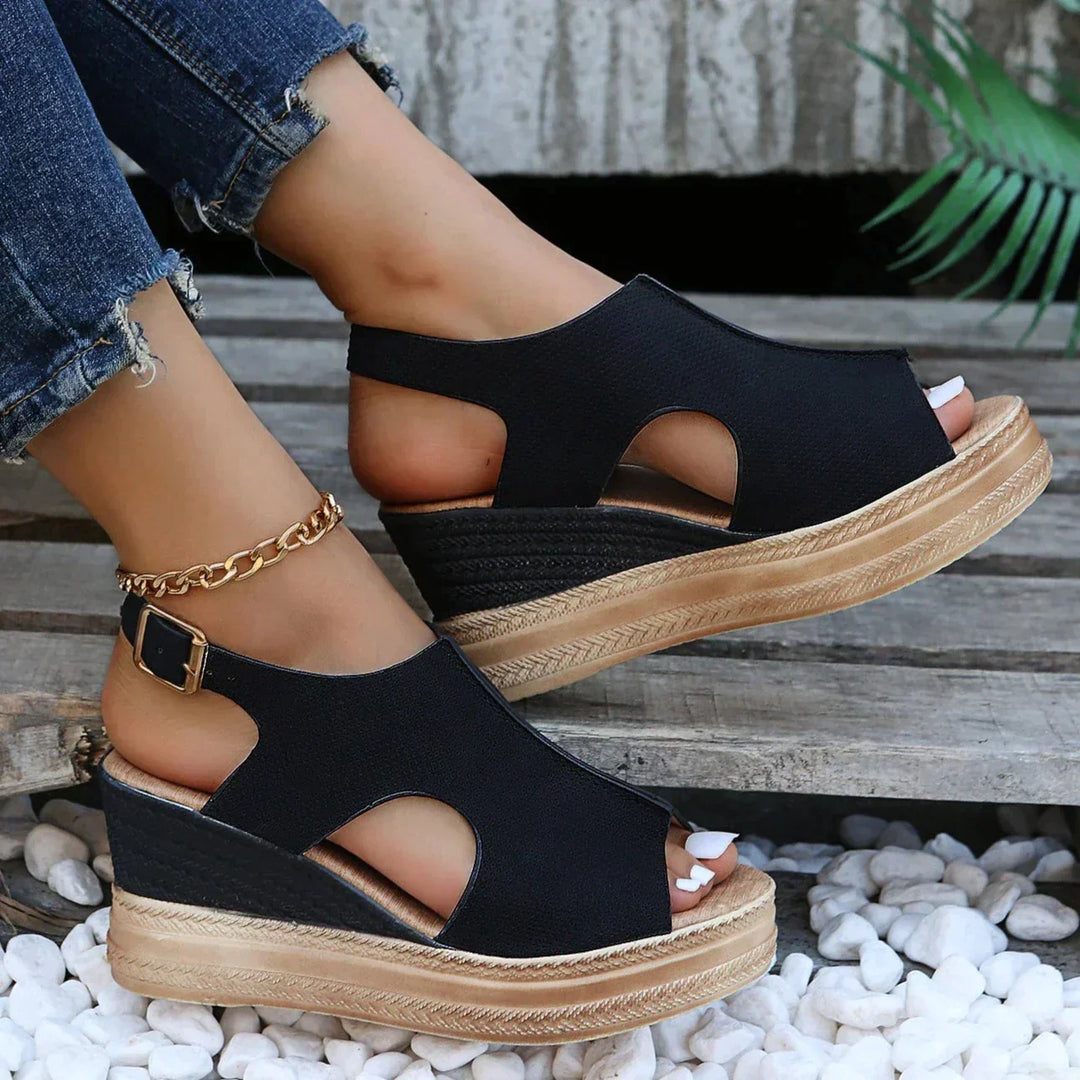 Maeve Wedge Sandals — Céline de Montréal — view 10