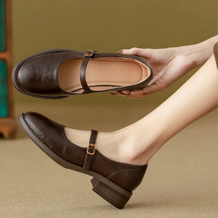 Classic Comfort Mary Janes Made Of Leather Mary Janes — Céline de Montréal — view 4
