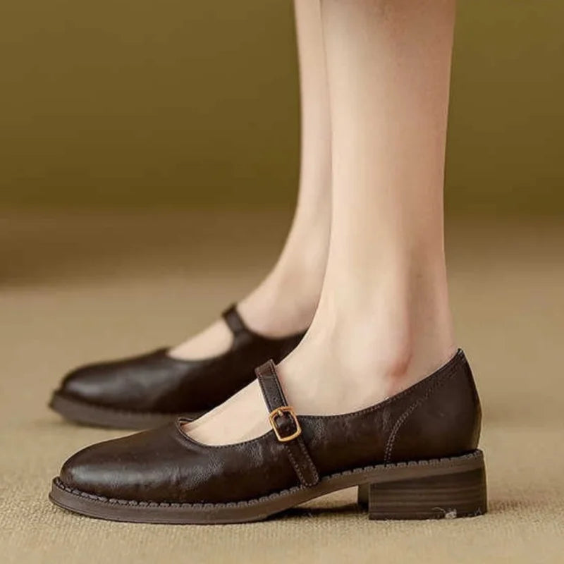 Classic Comfort Mary Janes Made Of Leather Mary Janes — Céline de Montréal — view 2