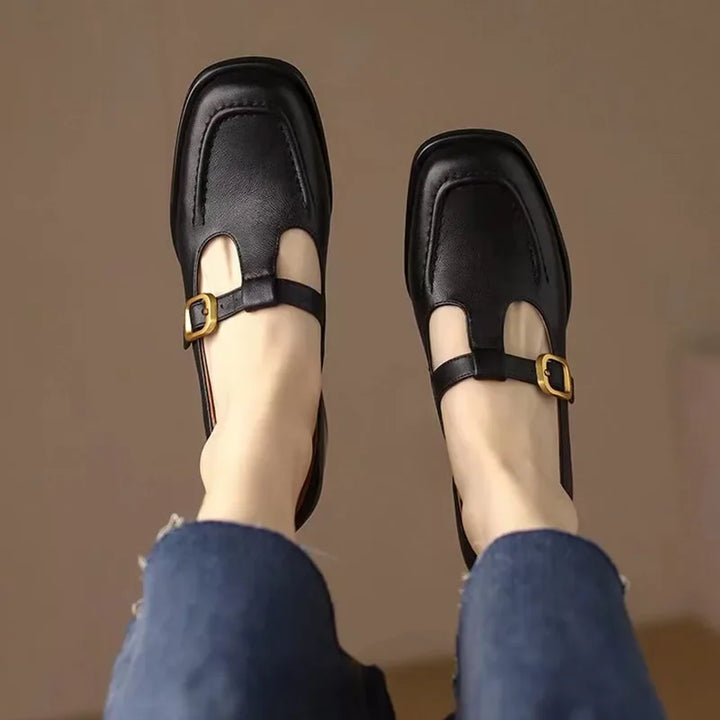 Ysolenne T-Strap Heeled Sandals — Céline de Montréal — view 7