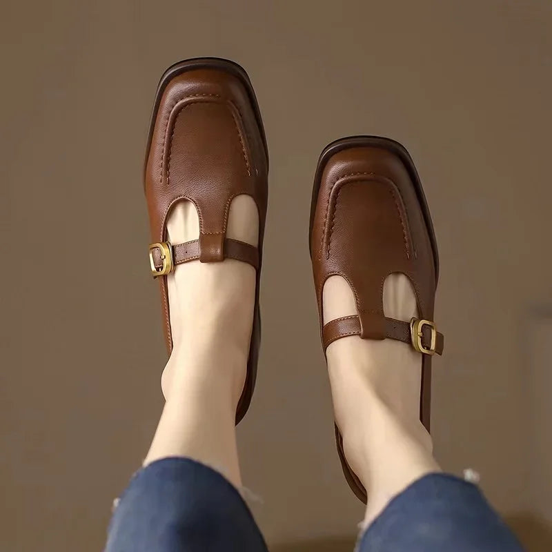 Ysolenne T-Strap Heeled Sandals — Céline de Montréal — view 8