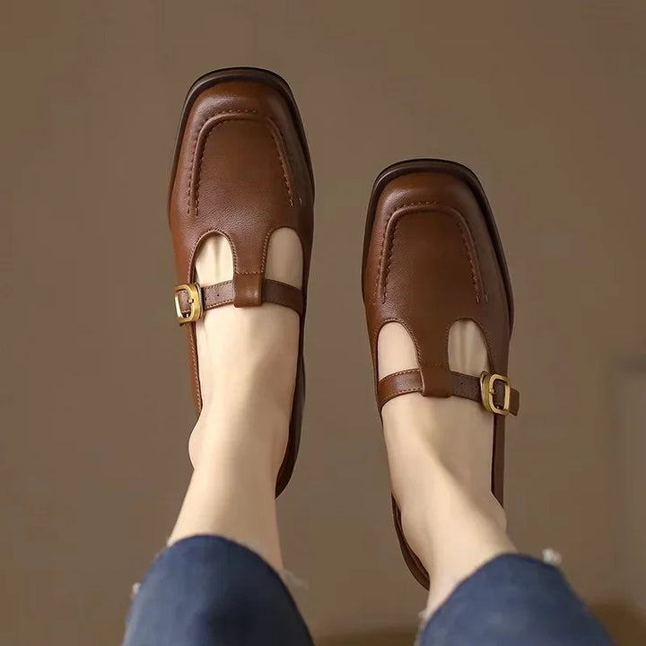 Ysolenne T-Strap Heeled Sandals — Céline de Montréal — view 8