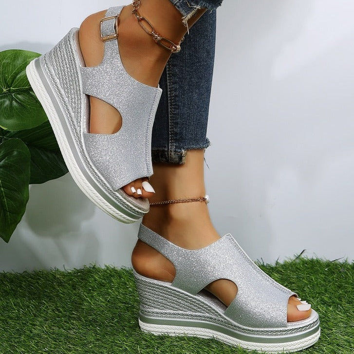 Maeve Wedge Sandals — Céline de Montréal — view 5
