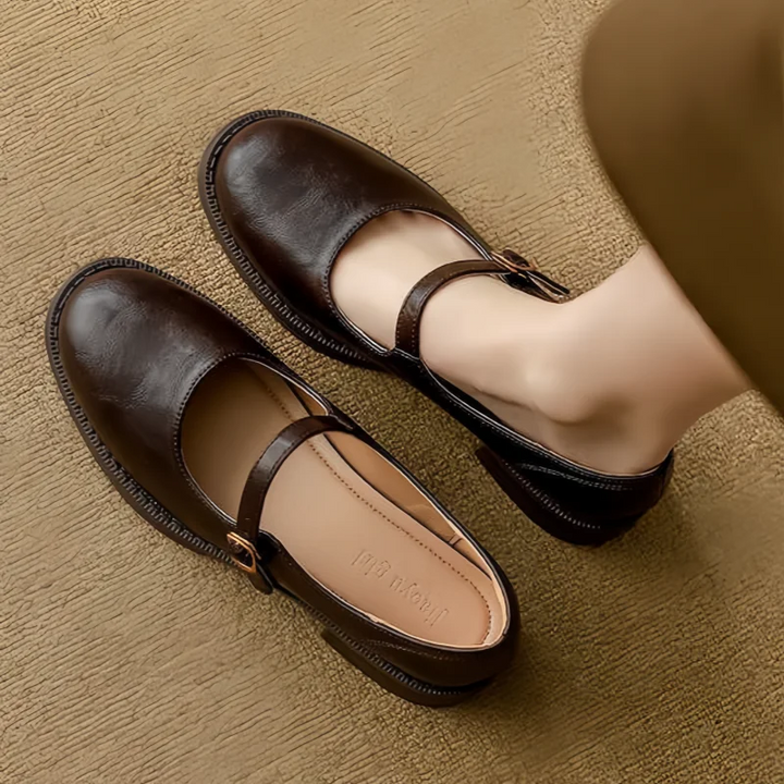 Classic Comfort Mary Janes Made Of Leather Mary Janes — Céline de Montréal — view 5