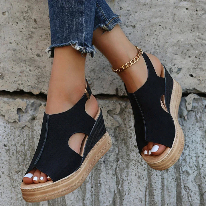 Maeve Wedge Sandals — Céline de Montréal — view 11