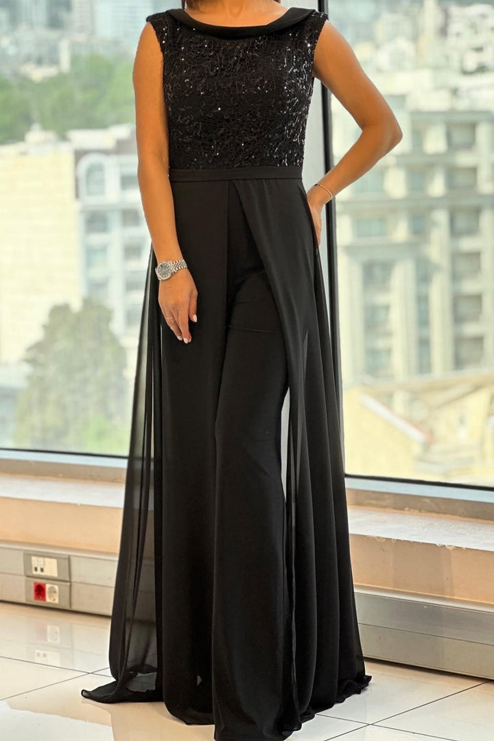 Fontella Textured Tulle Jumpsuit Jumpsuits — Céline de Montréal