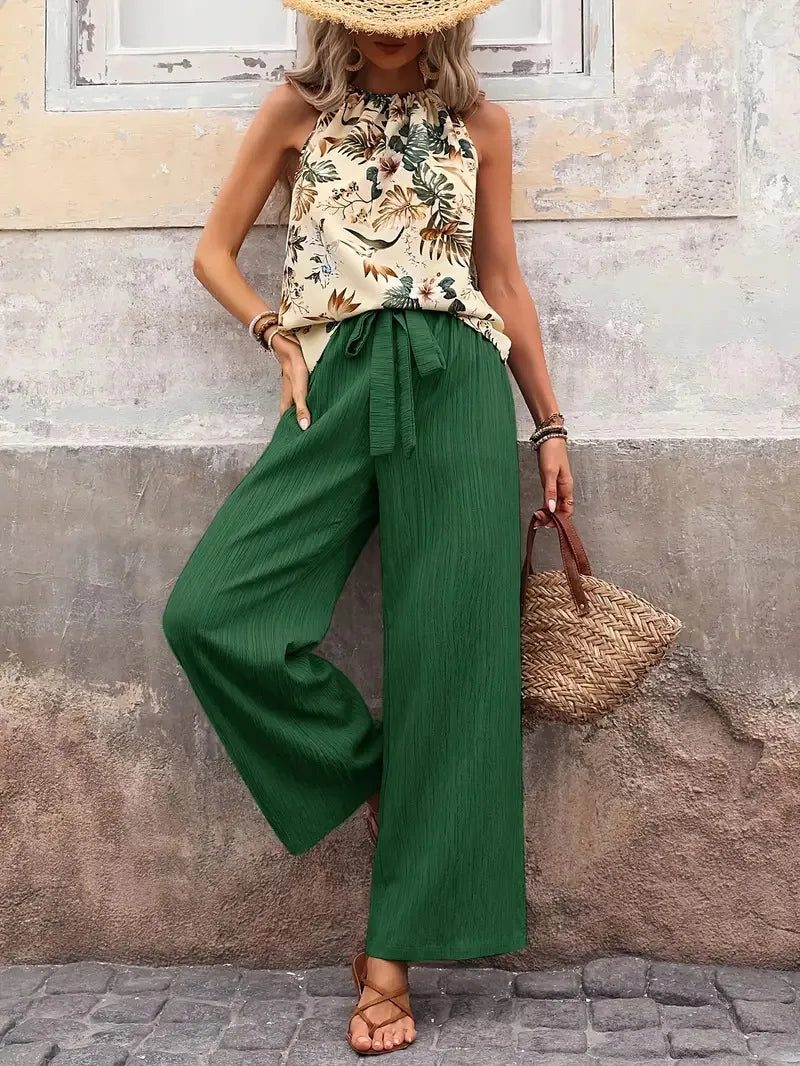 Antonette| Elegant Sleeveless Two-Piece Set Two-Piece Sets — Céline de Montréal — view 2