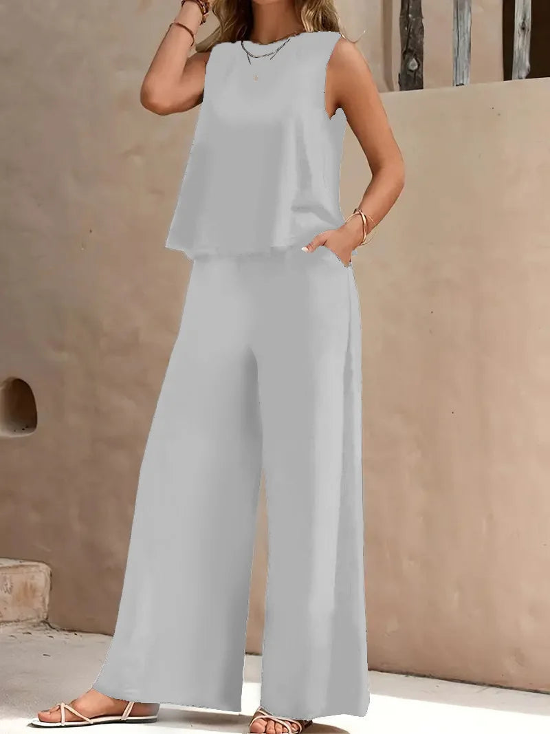 Danielle Sleeveless Two-Piece Set Two-Piece Sets — Céline de Montréal — view 5