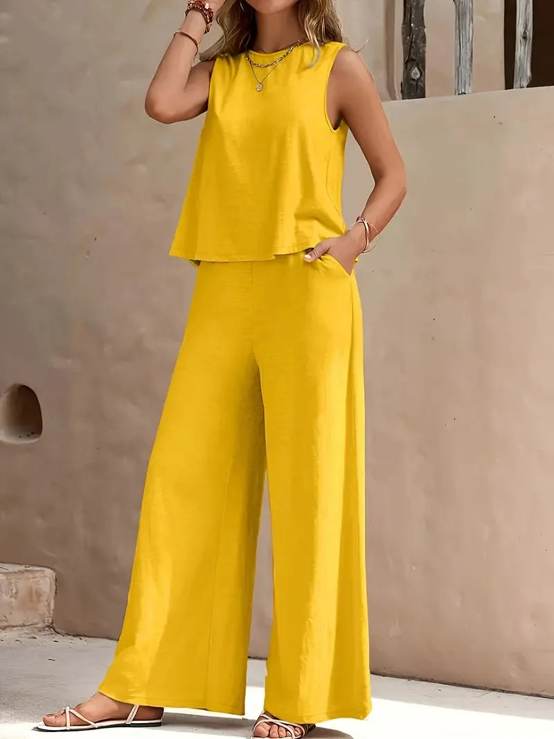 Danielle Sleeveless Two-Piece Set Two-Piece Sets — Céline de Montréal — view 3