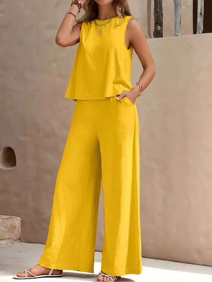 Danielle Sleeveless Two-Piece Set Two-Piece Sets — Céline de Montréal — view 3