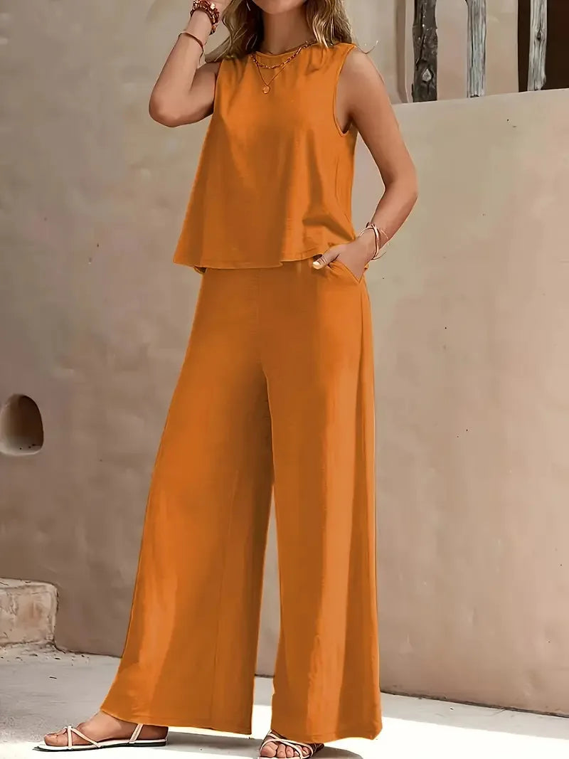 Danielle Sleeveless Two-Piece Set Two-Piece Sets — Céline de Montréal — view 2