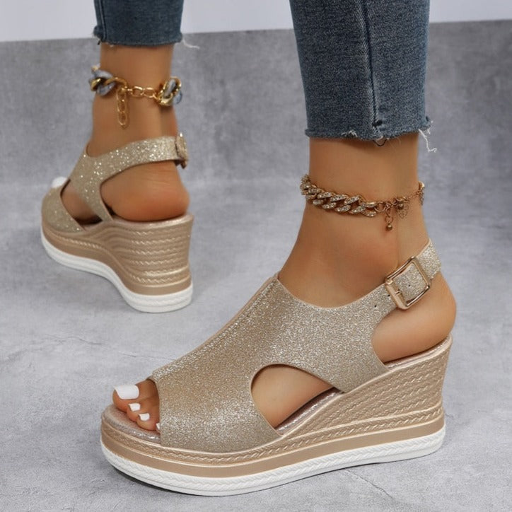 Maeve Wedge Sandals — Céline de Montréal — view 8