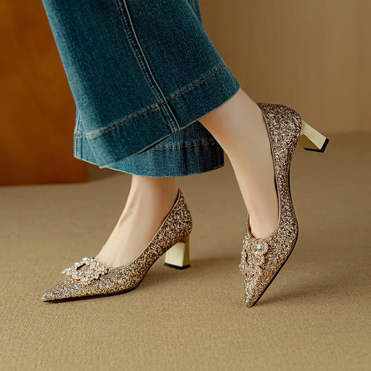 Gloria Glitter Pumps Pumps — Céline de Montréal