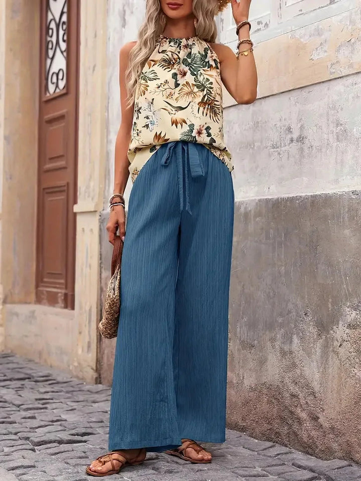Antonette| Elegant Sleeveless Two-Piece Set Two-Piece Sets — Céline de Montréal — view 4
