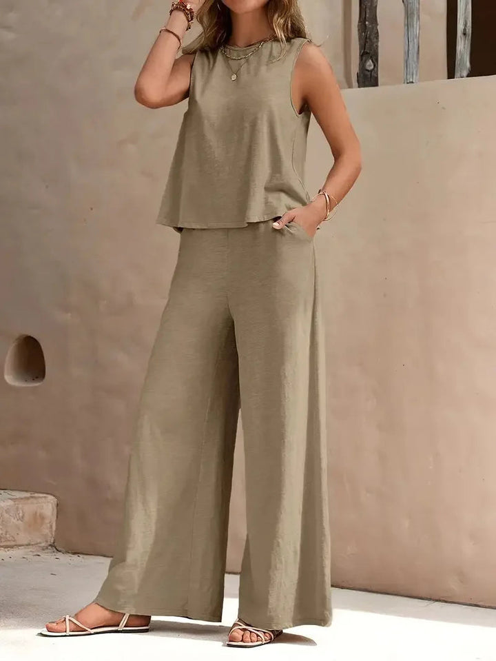 Danielle Sleeveless Two-Piece Set Two-Piece Sets — Céline de Montréal — view 4