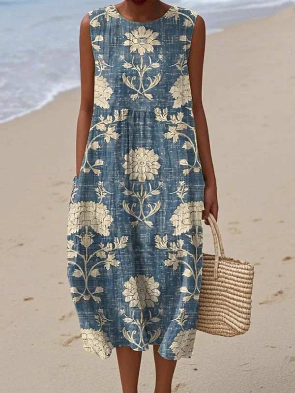 Belle Boho Midi Dress Midi Dresses — Céline de Montréal