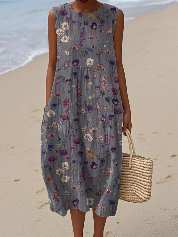 Gwen Floral Midi Dress Midi Dresses — Céline de Montréal