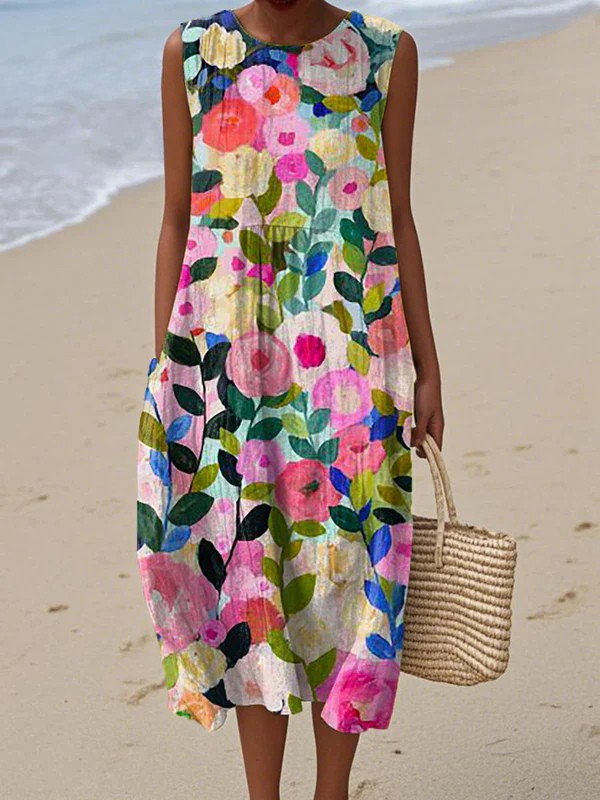 Ava Floral Midi Dress Midi Dresses — Céline de Montréal
