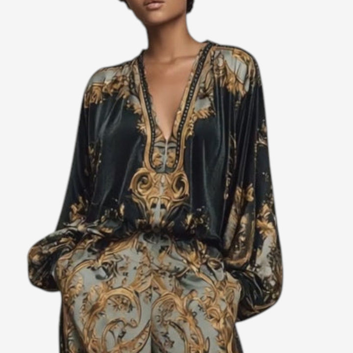 Maureen Elegant Printed Set Co-Ord Sets — Céline de Montréal — view 4