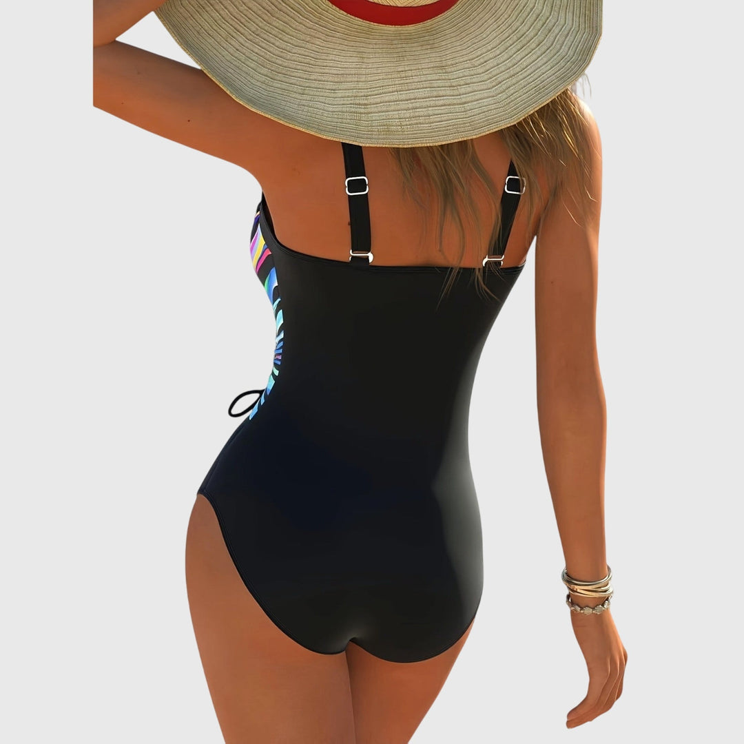 Fashionable High Elasticity Swimsuit with Crossed Front Detail Swimsuits — Céline de Montréal — view 2