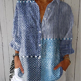 Melita - Ocean Patchwork Blouse