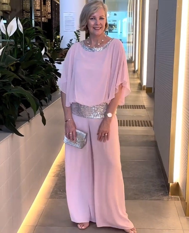 Nessa Classy Elegant Set Wide-Leg Pants — Céline de Montréal