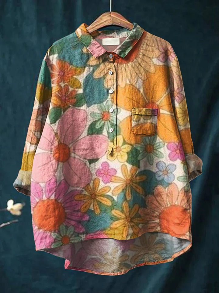 Lara Floral Art Shirt Shirts — Céline de Montréal — view 2
