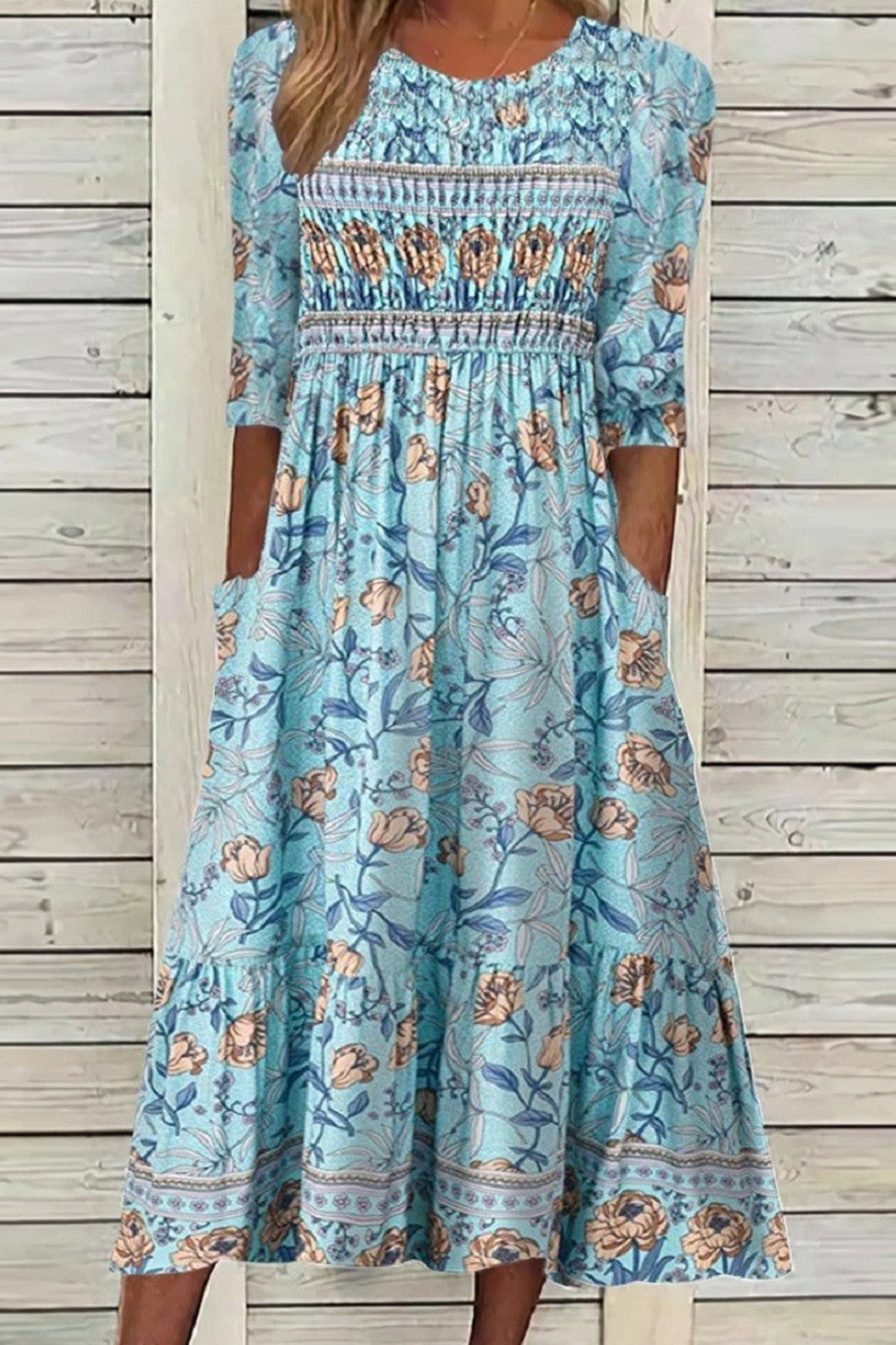 Haveni Flowing Petal Dress with Tummy Coverage Dresses — Céline de Montréal