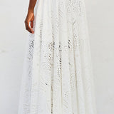 Larissa™ Embroidered Top & High-Waist Maxi Skirt Set | Elegant Two Piece Outfit