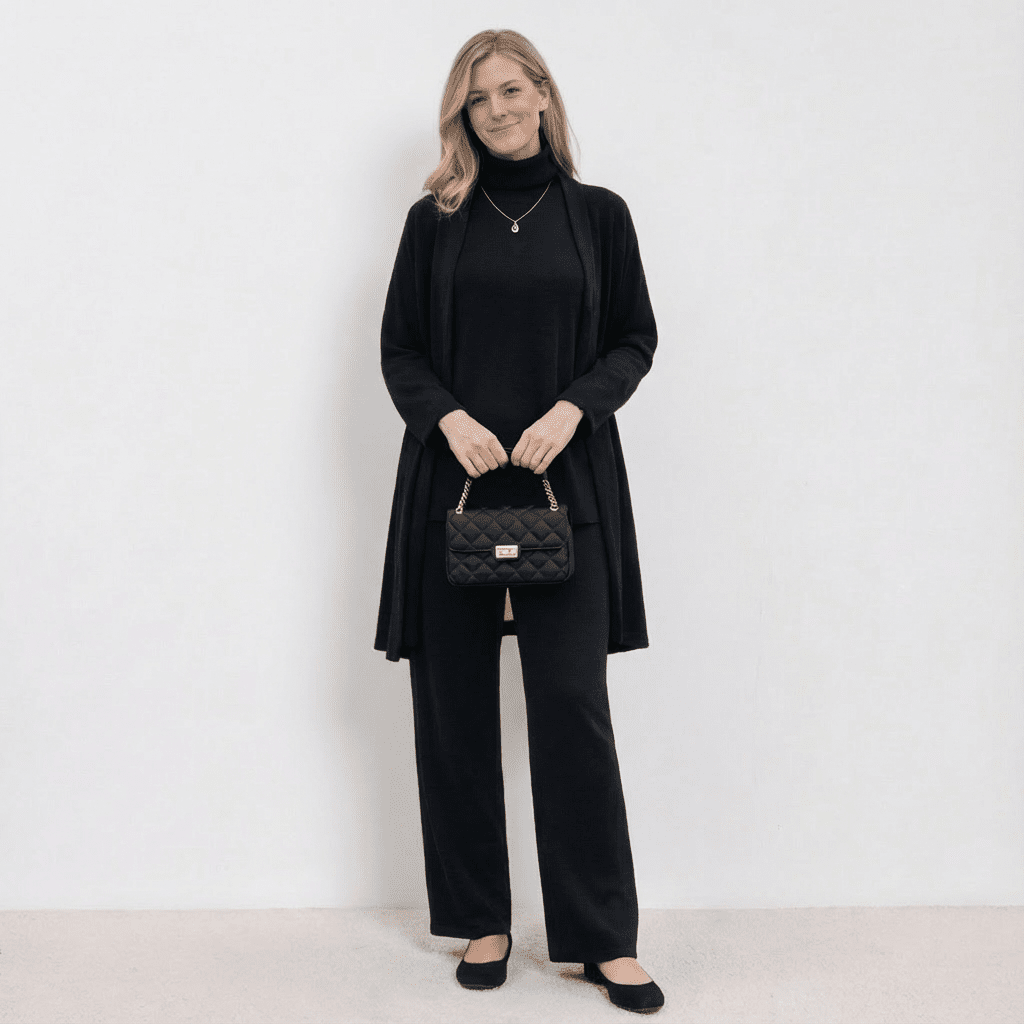 Barbara Cardigan Knit Top & Trousers Set Co-Ord Sets — Céline de Montréal — view 7
