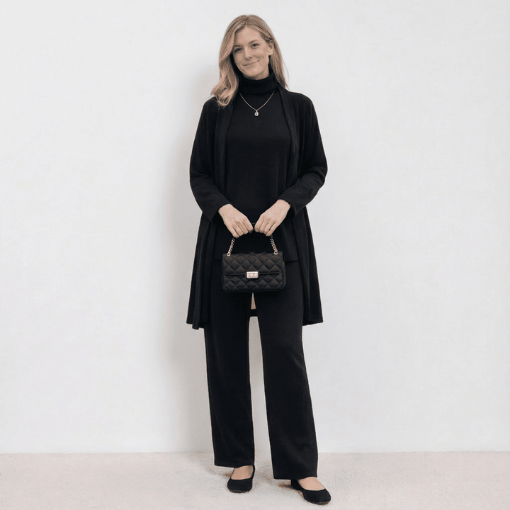 Barbara Cardigan Knit Top & Trousers Set Co-Ord Sets — Céline de Montréal — view 7