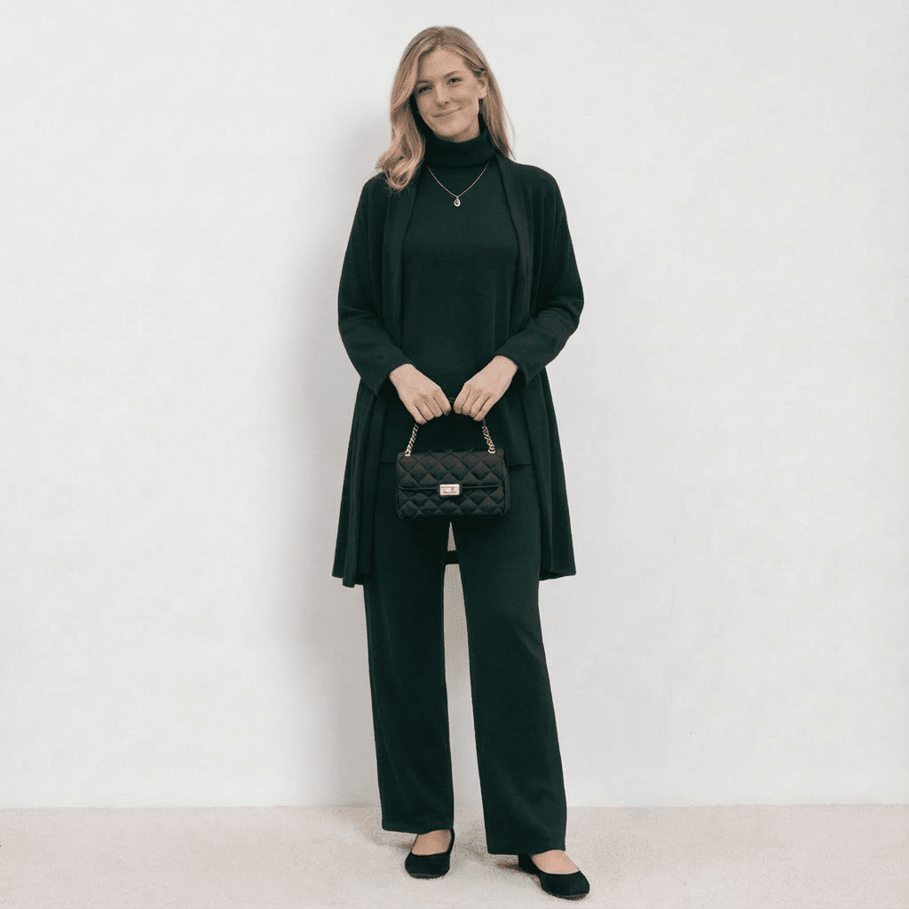 Barbara Cardigan Knit Top & Trousers Set Co-Ord Sets — Céline de Montréal — view 8