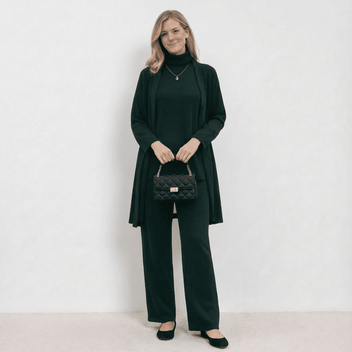 Barbara Cardigan Knit Top & Trousers Set Co-Ord Sets — Céline de Montréal — view 8