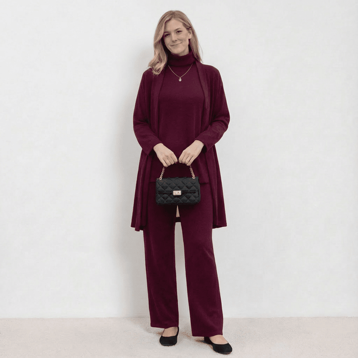 Barbara Cardigan Knit Top & Trousers Set Co-Ord Sets — Céline de Montréal