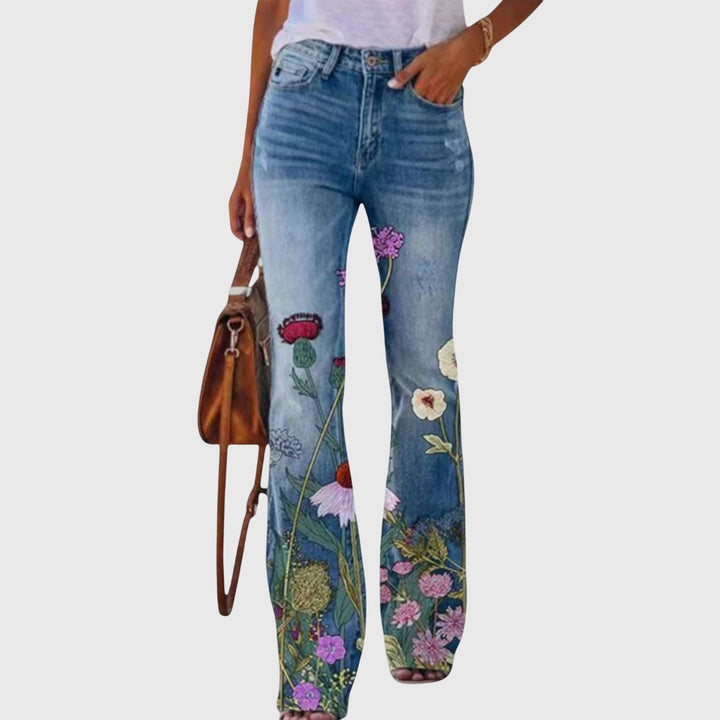 Women Pants with Flowers Pants — Céline de Montréal — view 5