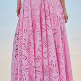 Larissa™ Embroidered Top & High-Waist Maxi Skirt Set | Elegant Two Piece Outfit
